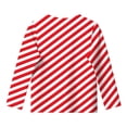 thumbnail image 4 of WOYY Toddler Girls Striped T Shirt Casual 3/4 Sleeve Round Neck T-Shirt Tee, Sizes 3-13, 4 of 4