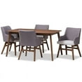 thumbnail image 1 of Baxton Studio Monte 5 Piece Dining Set in Gray and Walnut Brown, 1 of 6