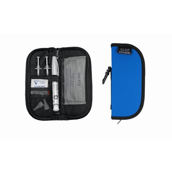 Medicool Dia-Pak Daymate Compact Diabetic Organizer Insulin Cooling Travel Case Water Resistant with Small Gel Pack | DP DAYM/BL