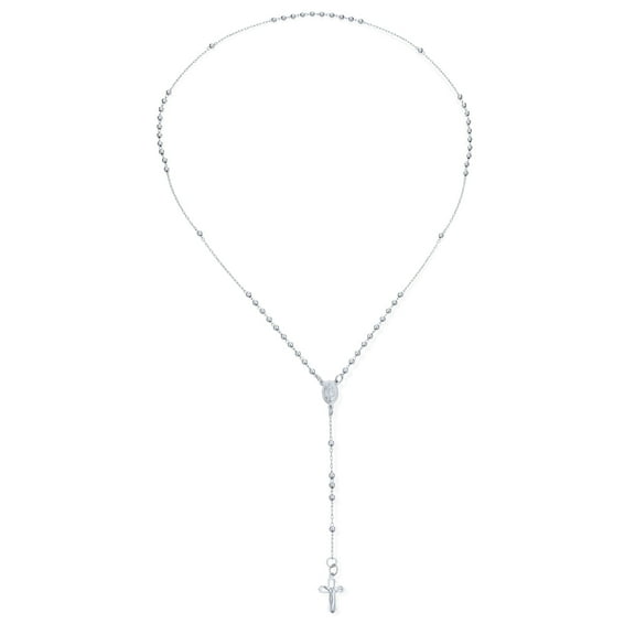 Bling Jewelry Womens Jesus Crucifix Virgin Mary Rosary Beads Prayer Necklace