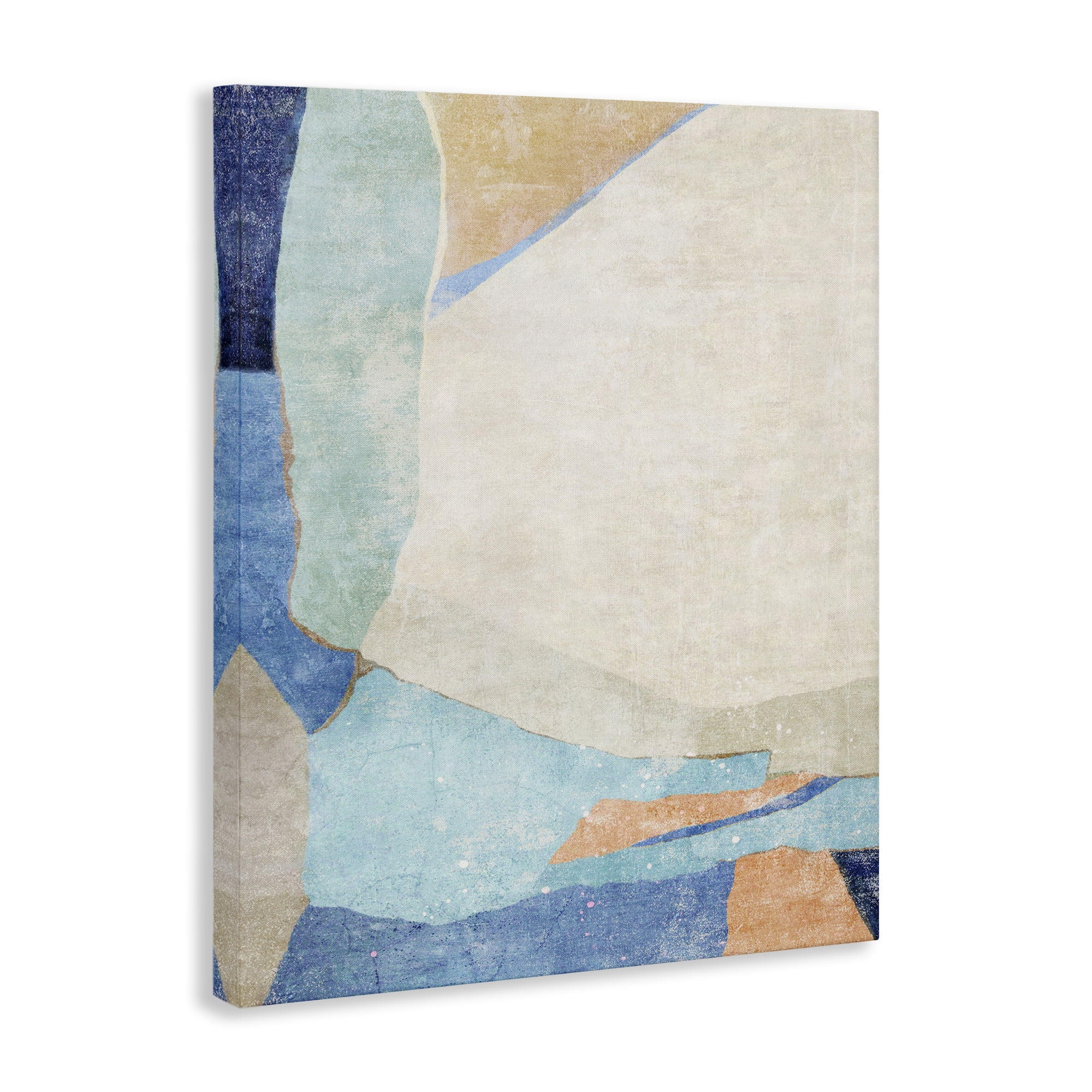 Stupell Industries Geometric Rustic Shapes Abstract Painting Gallery Wrapped Canvas Art Print Wall Art, 36 x 48
