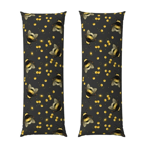 Balery Bee Funda Protectora para Almohada Corporal de Algodón Hipoalergénico con Cierre(55 x 21 pulgadas), Almohadas No Incluidas