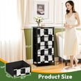 thumbnail image 3 of Kanworse 4 Drawer Fabric Dresser for Bedroom Abstract Black White Checkerboard Chests of Drawers for Closet Organizers Storage, 3 of 8