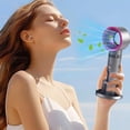 thumbnail image 5 of Portable Bladeless Handheld Fan, Rechargeable 2000mAh Battery Operated Fan with 3 Speed Settings, Personal Mini Desk Fan with Base for Home Office Travel, USB Charging Small Cooling Fan, 5 of 7