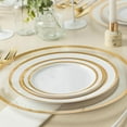 thumbnail image 6 of PLASTICPRO Elegant Plastic Dinner Plates White Gold Symmetry Plastic Silverware, 32 Pack, 6 of 6