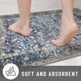 thumbnail image 6 of GLATTICE Washable 2x5 Runner Rug Hallways Non Slip Rug Runners Vintage Floral Printed Super Soft Carpet Runners for Entryway Bedroom Bedside Kitchen Laundry Room, Blue Grey Beige, 6 of 9