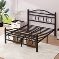 thumbnail image 3 of Chuangshuo Guard Full Bed Frame with Headboard,Heavy Duty Steel Slats Support Mattress Foundation-Under Bed Storage, No Box Spring Needed, Noise Free,Black, 3 of 10