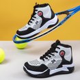 thumbnail image 6 of NOEGOEU Boys Girls Sneakers Kids Tennis Non Slip Sole Fashions Lightweight Breathable Basketball Shoes (White,31), 6 of 8