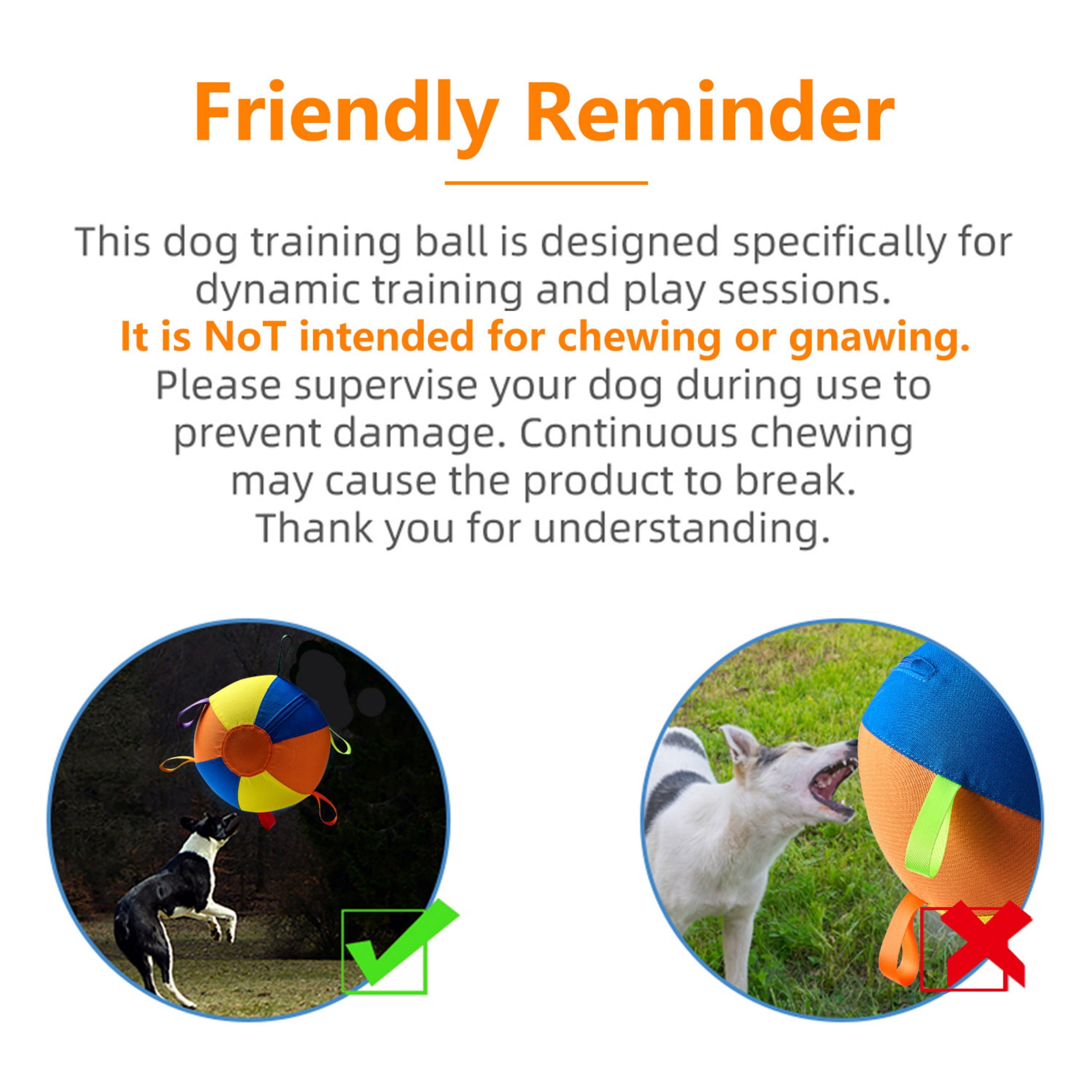 Calming Jumbo Ball for Dogs, Herding Ball Toy for Medium Large Dogs, Tear Resistant Inflatable Exercise Ball with Durable Handle Cover Pump(17.7")