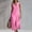 Hot Pink, variant on Odbmxy Tunic Women's Dress Summer Cotton Linen Shift Sleeveless V-Neck Office Classy Midi Dress for Women with Pockets
