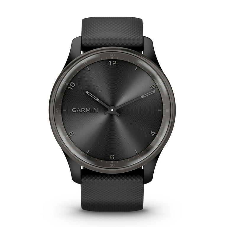 Garmin vivomove Trend (Slate/Black) Hybrid Smartwatch  Bundle with  PlayBetter Portable Charger & HD Screen Protectors 