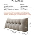 thumbnail image 2 of ColourTree Brown Triangular Headboard Wedge Pillow Back Support Pillow for Sitting up in Bed Backrest Headboard Cushion Daybed Pillow with Removable Cover,78.7 * 19.6 * 7.87 Inches, 2 of 7
