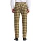 thumbnail image 3 of Pantalones de hombre INSPIRE CHIC de cuadros, corte regular, frente plano, elásticos, a rayas, 38 marrón y blanco, 3 of 7