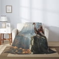 thumbnail image 2 of Throw Blanket for Couch Sofa and Bed, Autumn Dragon Mountain View Super Soft Plush Throw Blanket, Fuzzy Cuteness Comfy Warm Washable Flannel Blanket & Throws for All Season, 2 of 5