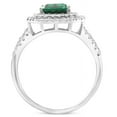 thumbnail image 3 of Pompeii 4 1/2Ct TW Emerald Cut Emerald & Lab Grown Diamond Ring in 14k White Gold, 3 of 4