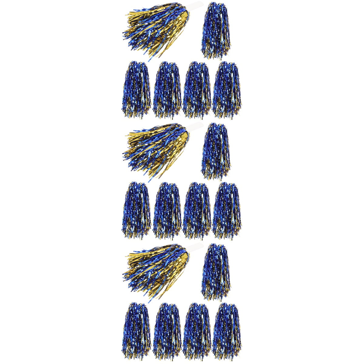 WORGEOUS 18 Pcs Cheerleading Pom Poms Metallic Cheerleader Pompoms Cheerleading Handheld Props
