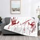 thumbnail image 2 of Fotbe Bloody Hand Manta de Franela con Estampado, Manta Ultrasuave para Cama, Sofá, Auto, Hipoalergénica y Antibolitas-40"x30", 2 of 6