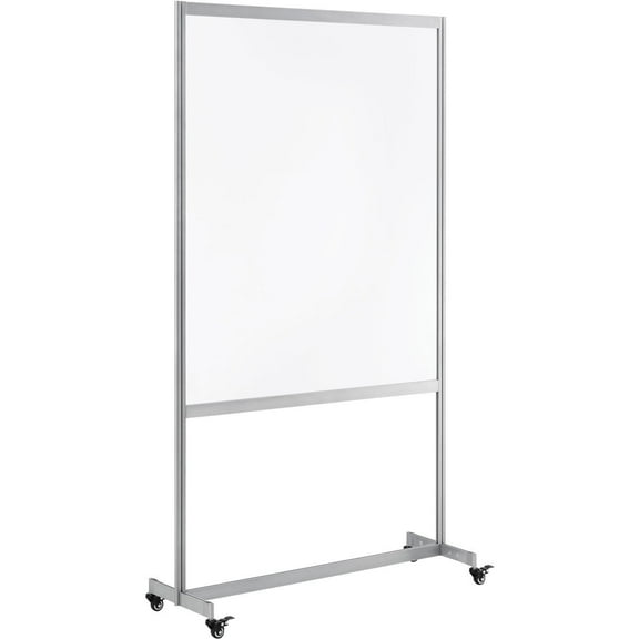 Global Industrial Clear Mobile Divider, Acrylic, 43"W x 75"H