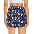 thumbnail image 2 of Lsque Astronaut Corgi Printed Women's Running Shorts with Liner Pockets,Elastic Quick Dry Workout Athletic Gym Yoga Shorts,Womens High Waist Shorts-Large, 2 of 9