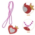 thumbnail image 6 of SEWOART Romantic Valentines Day Heart Jewelry Necklace with Multi Color Plastic Pendant, 6 of 6