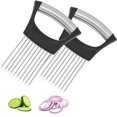 thumbnail image 1 of 2PCS stainless steel onion rack slicer, potato cheese rack slicer, 1 of 5