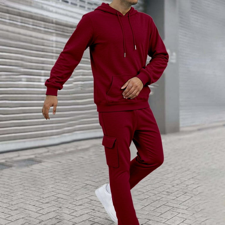 Track Suits For Men Piece Hoodies with Sweatpants Sets Casual