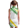 thumbnail image 5 of FYDUU Summer Girls Dresses Girls' Sleeveless Zip Front Tennis Dress With Print Elegant High Collar Classic Golf Dress Sporty Sundress 14-15 Years, 5 of 6