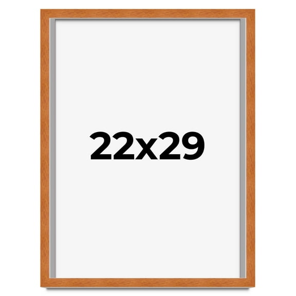 22x29 Shadow Box Frame Brown | 0.875 Inches Deep Real Wood Contemporary Shadowbox Display Frame |