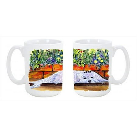 

Maltese Dishwasher Safe Microwavable Ceramic Coffee Mug 15 oz.