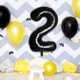 thumbnail image 5 of Globos de aluminio negros, decoraciones digitales para fiestas de cumpleaños, globos digitales, 5 of 6