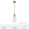 thumbnail image 7 of Hunter - Rossmoor 1-light Luxe Gold, Mini Pendant Light, Dimmable, Formal Style, Bell Shaped, for Bedrooms, Dining, Living Rooms - 13160, 7 of 7