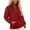 Red, variant on Qulqfy Long Sleeve Shirts Women Blue Quarter Zip Plus Size Fleece Pullover Tops Collared Dressy Winter Shirts Fall Tops for Women