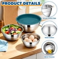 thumbnail image 4 of Walchoice Mixing Bowls with Lid Set of 4, Stainless Steel Nesting Metal Bowls for Kitchen Storage, Ideal for Preparing Cooking Serving Freezing, Size 0.7 & 1.2 & 2 & 2.5 QT - Blue, 4 of 7