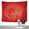 thumbnail image 2 of ZEALGNED Blue Vintage Phoenix on Classic Red Pattern Wall Art Hanging Tapestry Home Decor for Living Room Bedroom Dorm 60x80 inch, 2 of 2