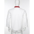 thumbnail image 6 of Zaldita Chef Jacket Shirt Long Sleeve Double-Breasted Chef Coat Men Women Kitchen Cook Waiter Uniform Red XL, 6 of 8