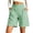 Style-22-Green, variant on QATAINLAV Long Shorts for Women Cotton Linen Knee Length Plaid Bermuda Shorts Elastic Waist Wide Leg Summer Beach Shorts Hot Pink XXL