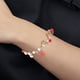 thumbnail image 5 of GOOHOCHY 2 pulseras elegantes de aleación con dije de corazón para mujer, joyería de fresa de moda para oficina, citas, fiestas, joyería de moda para la muñeca., 5 of 8