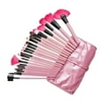 thumbnail image 2 of Set de 24 brochas de maquillaje, incluye brocha para sombras, brocha para base y estuche con ruedas. Rosado, 2 of 8