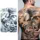 thumbnail image 1 of Adhesivo Impermeable De Espalda Completa Art Fake Tattoo Dragon Wolf Black Tattoo Set para niños niñas amante (estilo 5) Wdftyju Libre de BPA, 1 of 3