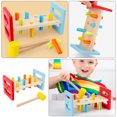 thumbnail image 5 of KAKOWELY Wooden Pounding Toy for Kids Use Assorted Color ABS Material Cognitive Plaything Lightweight Portable 1 Set,7.87"X3.94"X3.94", 5 of 5