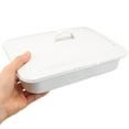 thumbnail image 5 of UPOUART Enamel Roasting Pan with Lid for Oven Use Non Stick White Rectangular Baking Dish for Meat and Vegetables, 5 of 8