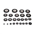 thumbnail image 4 of Juego de 25 almohadillas de cuero para saxofón, accesorios de viento de madera para saxofón, color negro, 4 of 5