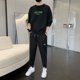 thumbnail image 5 of Camiseta masculina, ropa con alfabeto, estampado S, ropa deportiva, trajes deportivos, oferta, conjuntos de pantalones superiores vintage, chándal holgado elástico, 5 of 5