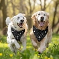thumbnail image 3 of Dog Bandana 2 Pack,Black White Moon Leaf Eye Star Pattern Bandanas for Dogs,Cat Bandana,Small/ Large Dog Bandana 2 Size,Dog Bandanas Girl Boy, 3 of 5