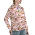 thumbnail image 6 of Wukai Gingerbread Houses Pink Wonderland Print Womens Hoodies Fleece Sweatshirts Long Sleeve Sweaters Pullover Fall Outfits Winter Clothes-Small, 6 of 7