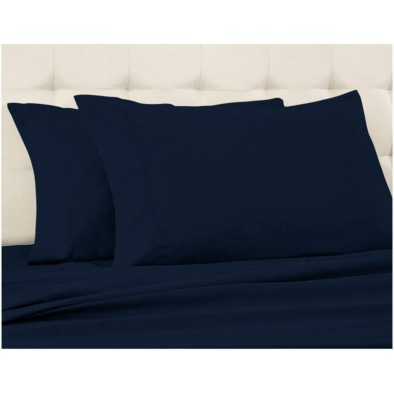 Good Sleep Bedding 1 Piece Navy Blue Twin XL Fitted Sheet, 16 inch Deep Pocket Twin XL Sheets, 800 TC 100% Egyptian Cotton Fitted Sheet Only, Soft