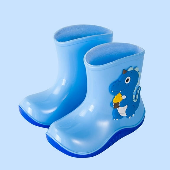 Mgmyaa Kids Rain Boots with Dinosaur Print, Slip and Waterproof for Toddlers Rain Boots for Boys and Girls Outdoor Home Rubber Shoes