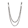 thumbnail image 1 of Trousers Chain Pocket Chain Stylish Double Strip Trousers Chain Jeans Pant Chain Accessory for Men (Black), 1 of 6