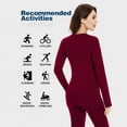 thumbnail image 2 of Iguana Women’s 100% Merino Wool Midweight Base Layer Set Thermal Underwear Top & Bottom for Ski Winter Outdoor, 2 of 5