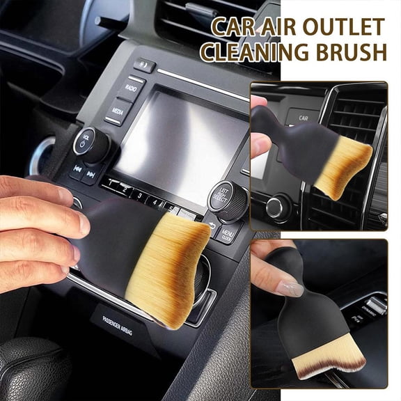 QHUDLV Car Interior Cleaning Brush,Soft Detailer for Panels,Crevice Dust Remover